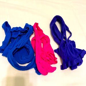 Lot of 3 colored all-in-one stockings